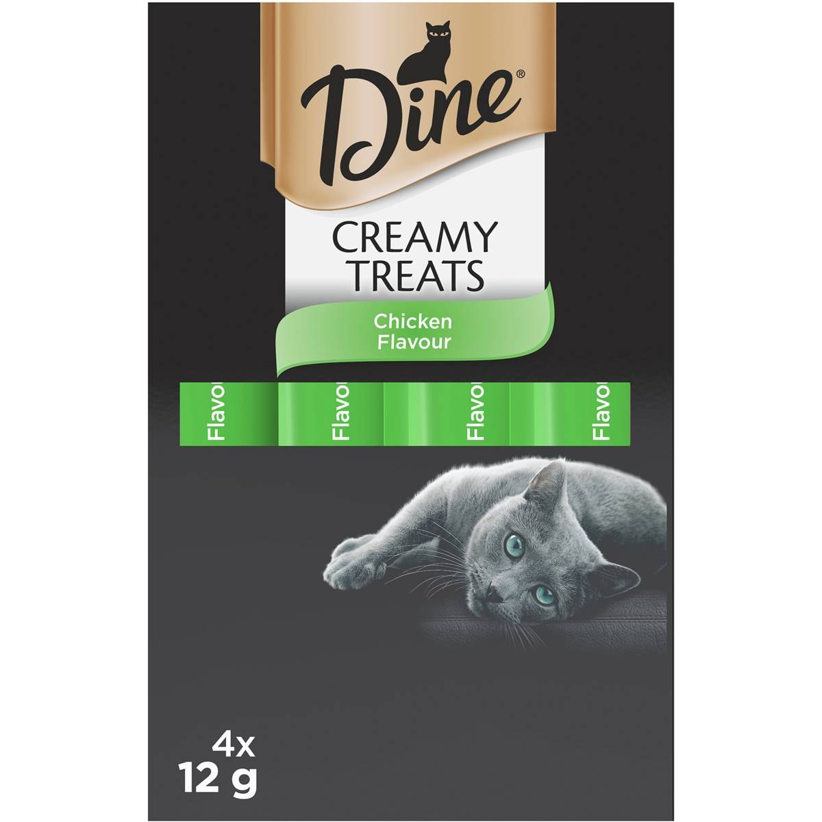 Dine Creamy Treats Chicken Flavour Cat Treat 4 Pack Woolworths