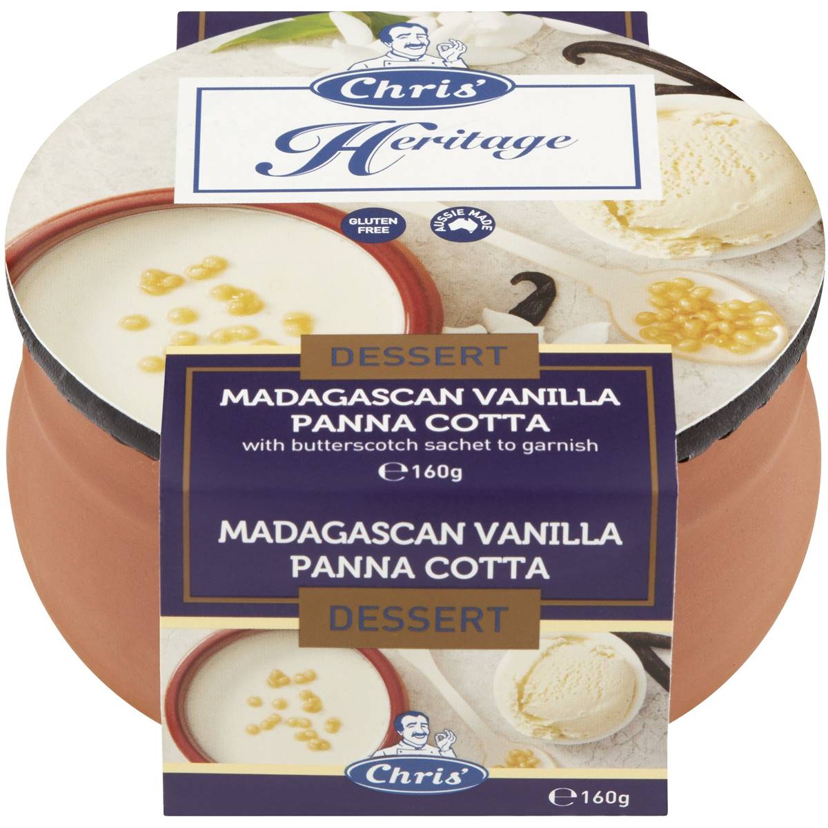 Chris' Heritage Vanilla Panna Cotta 160g Woolworths