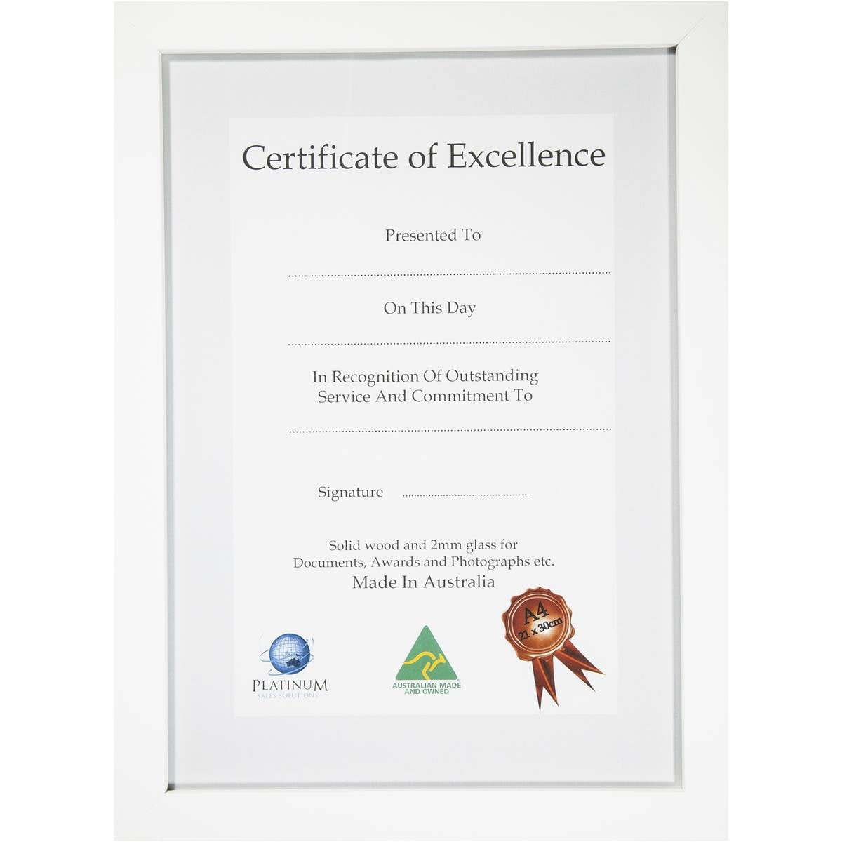 Platinum Photo Frame A4 White Each Woolworths