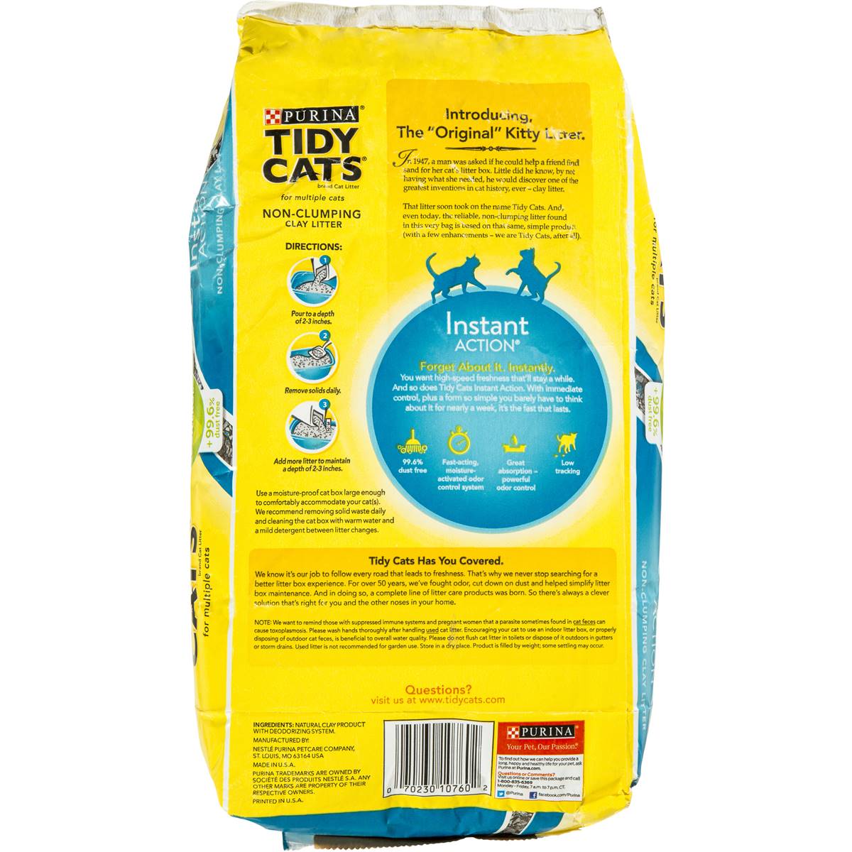 Purina Tidy Cats Instant Action Nonclumping Clay Litter 4.54kg