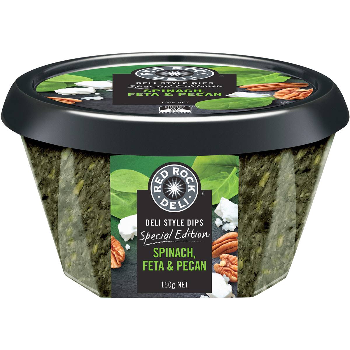 Red Rock Deli Dip Spinach Feta & Pecan 150g Woolworths
