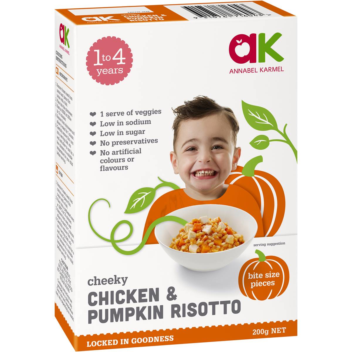 Annabel Karmel Chicken & Pumpkin Risotto Frozen Meal 200g Woolworths