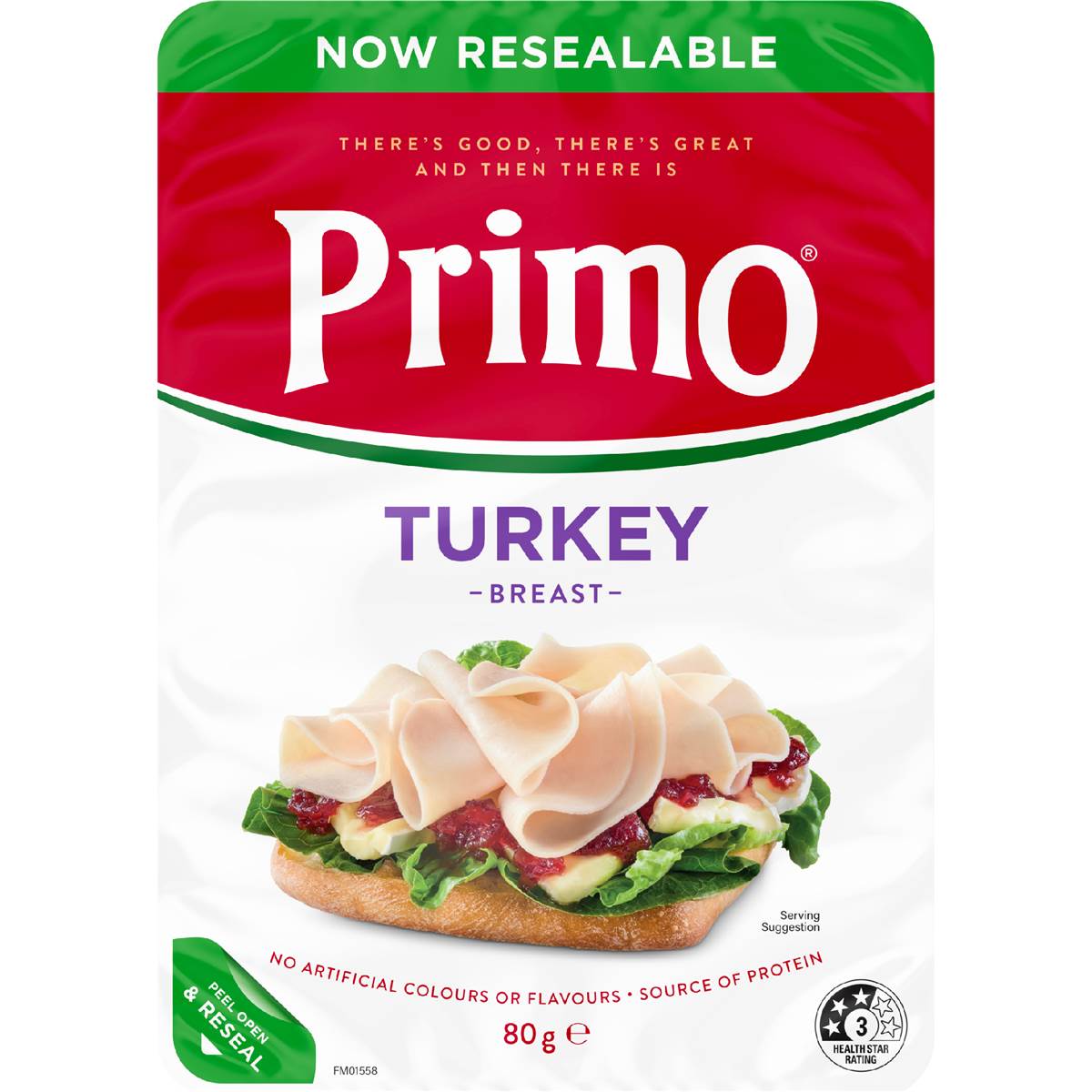 Primo Turkey Breast Sliced 80g Woolworths