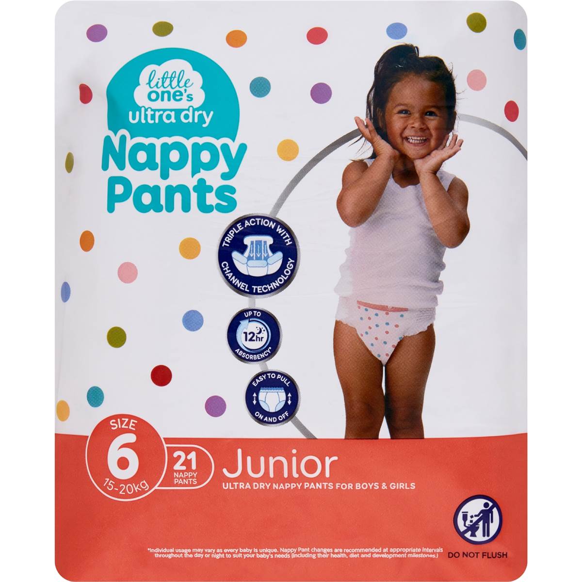 Little One's Nappy Pants Junior 1520 Kg 21 Pack Woolworths
