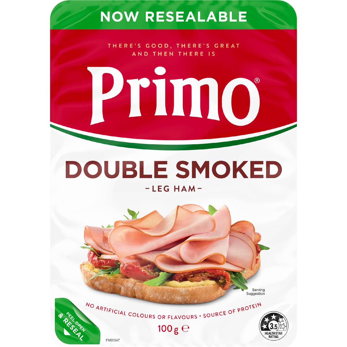 Primo Double Smoked Sliced Leg Ham 100g Woolworths