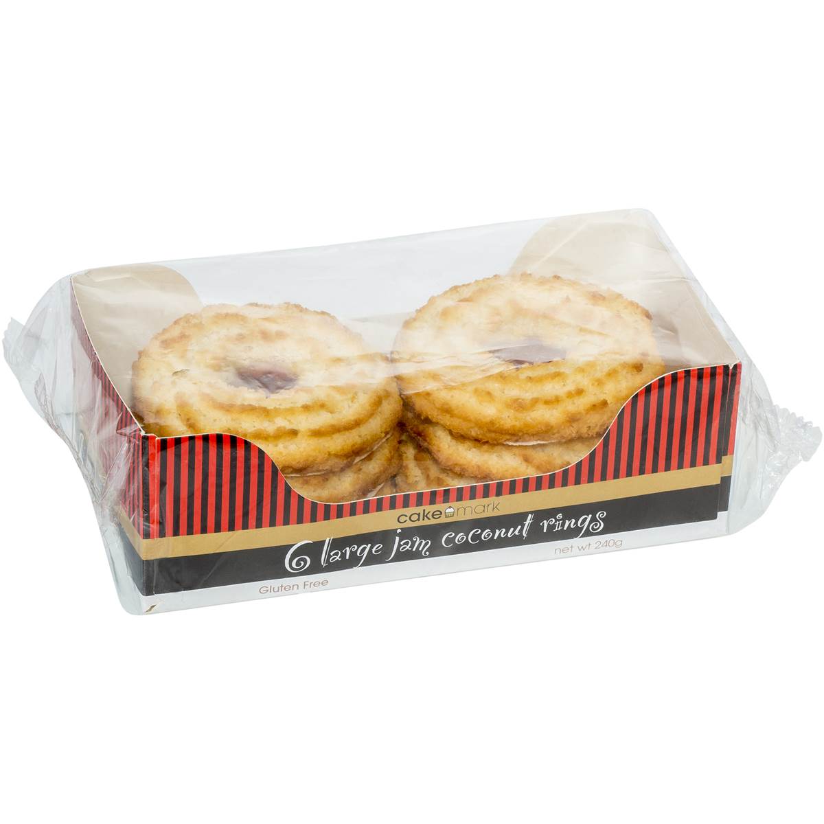 Cakemark Jam Coconut Ring Cakes 240g Woolworths
