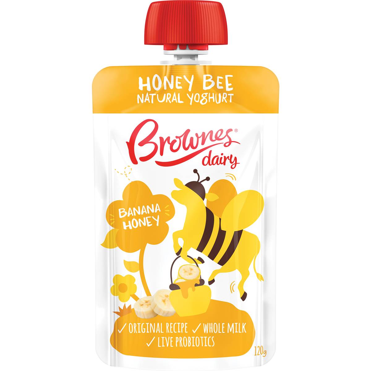 Brownes Mini's Banana Honey Yoghurt 120g Woolworths