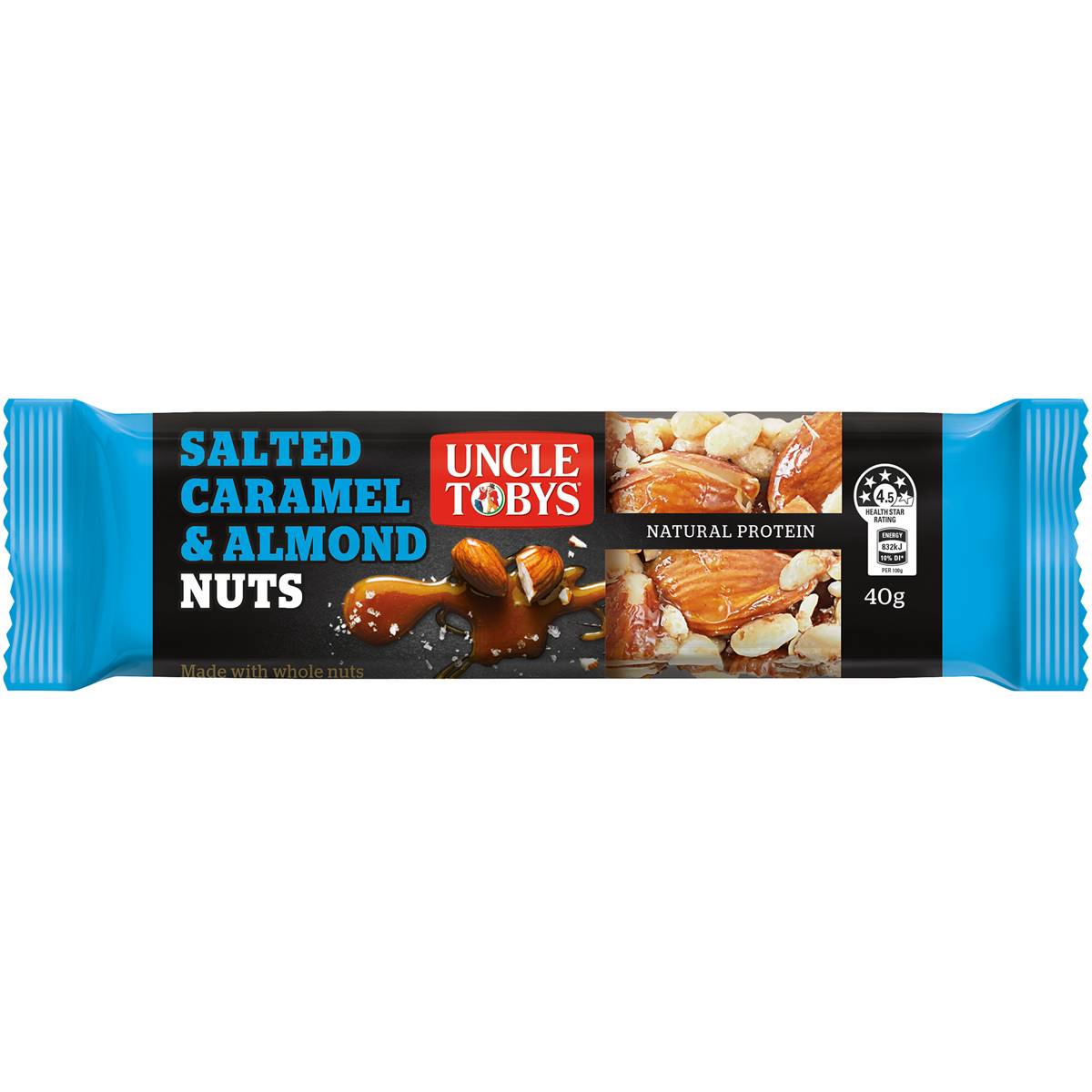 uncle tobys protein caramel flavoured dark chocolate