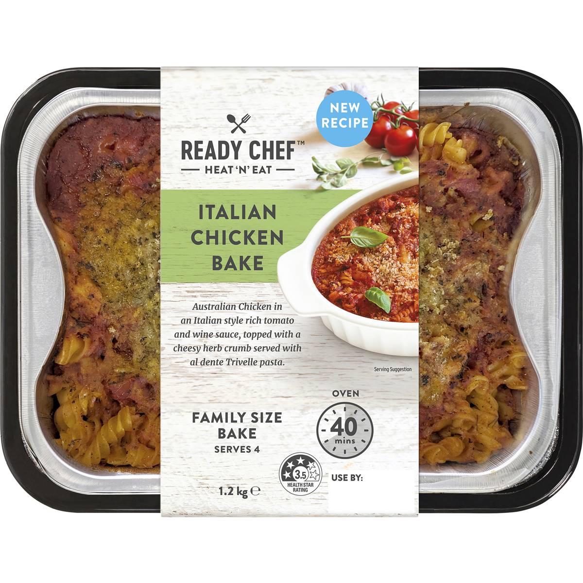 Ready Chef Italian Chicken Bake Family Size 1.2kg