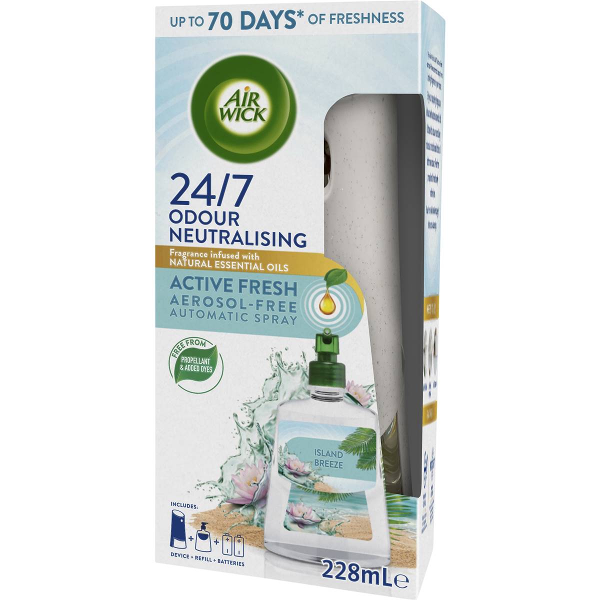 Air Wick Automatic Air Freshener Island Breeze 228ml | Woolworths