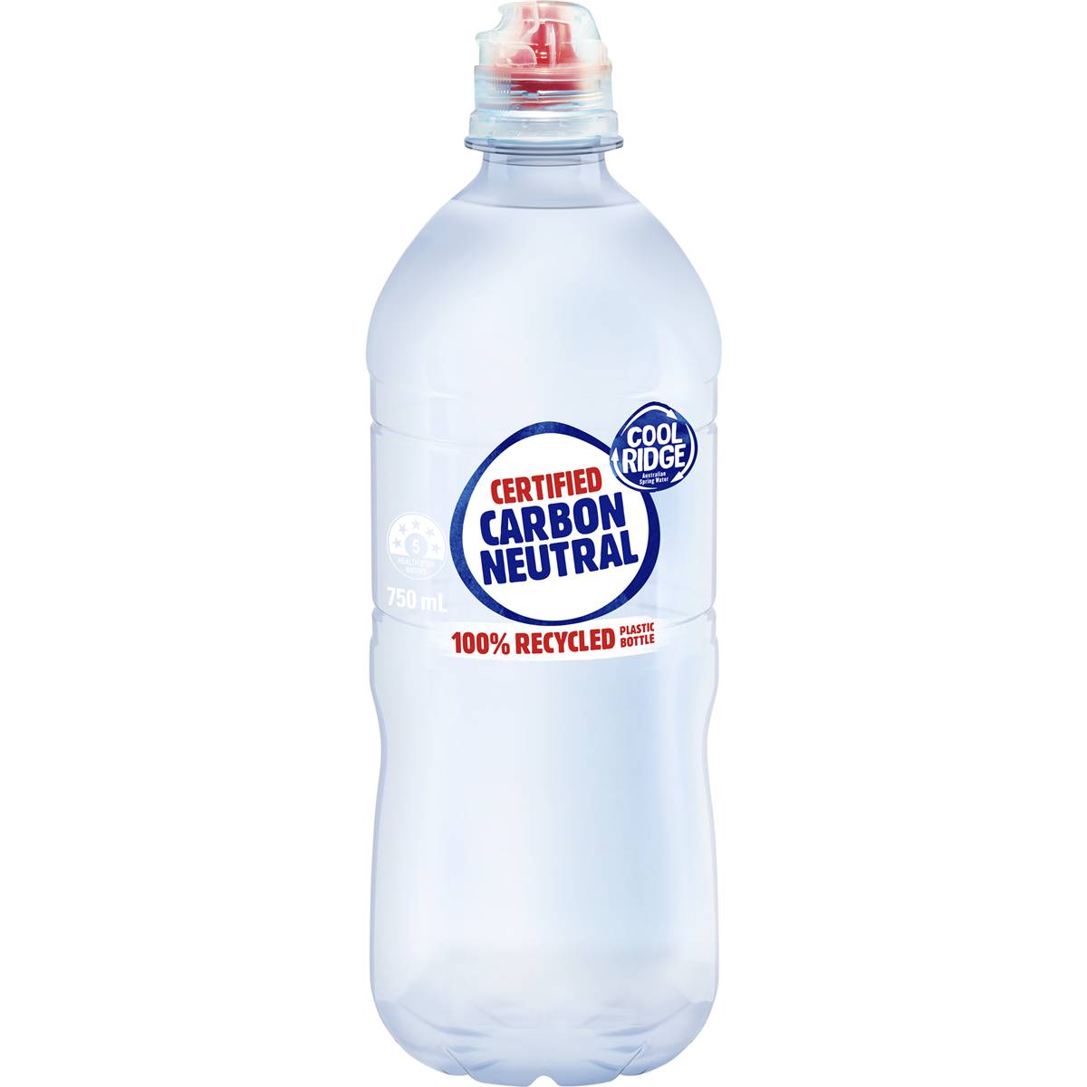 Cool Ridge Still Spring Water Bottle With Cap Australian 100% Recycled ...