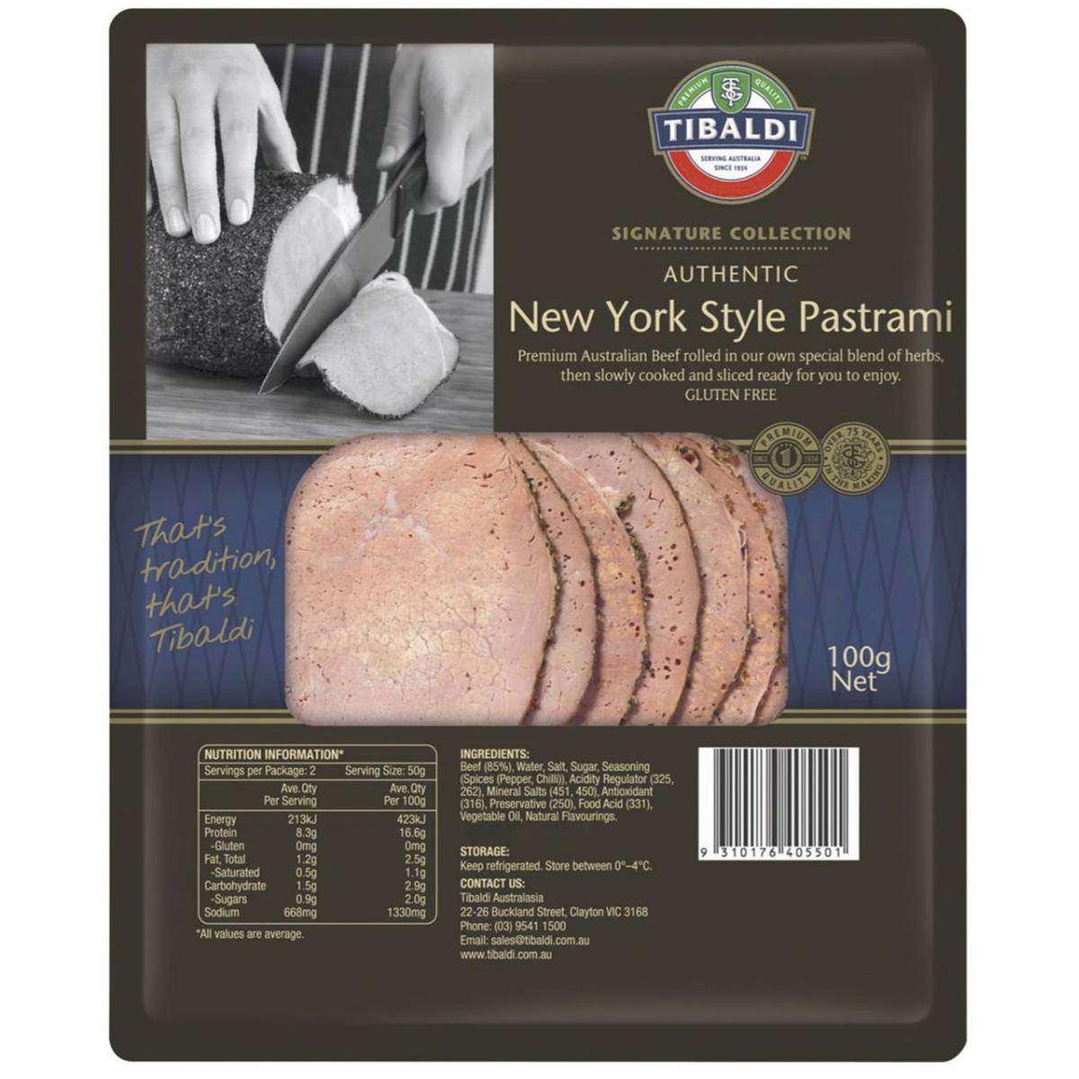 Tibaldi Signature Pastrami 100g Woolworths