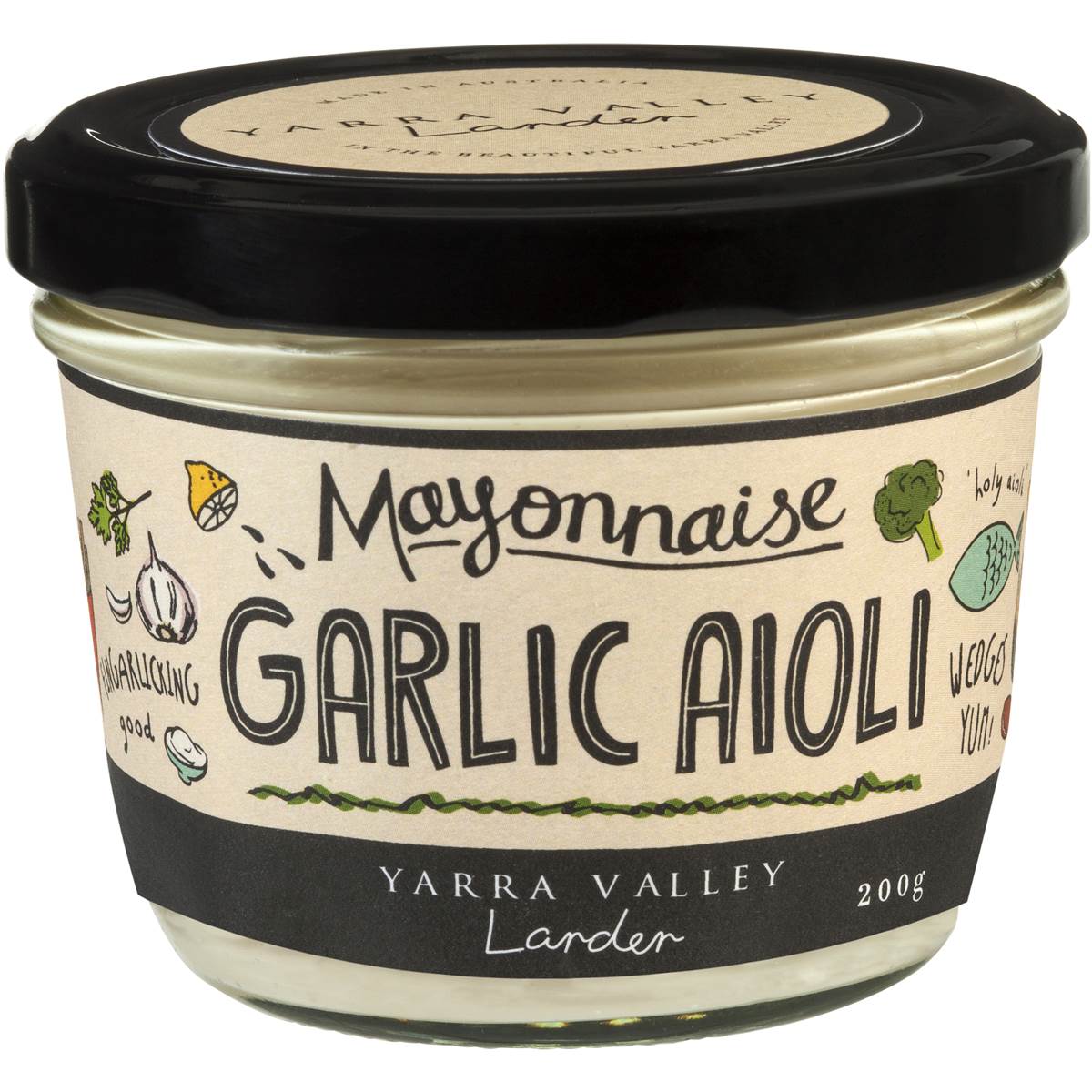Yarra Valley Larder Garlic Aioli Mayonnaise 200g Woolworths