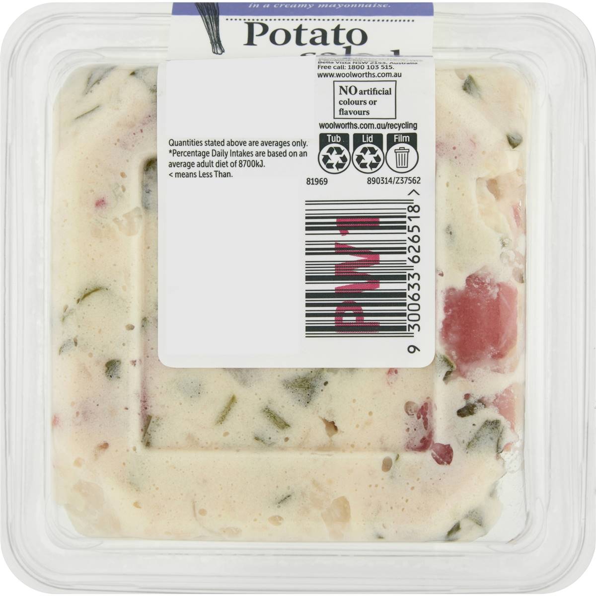 Woolworths Creamy Potato Salad 250g Woolworths