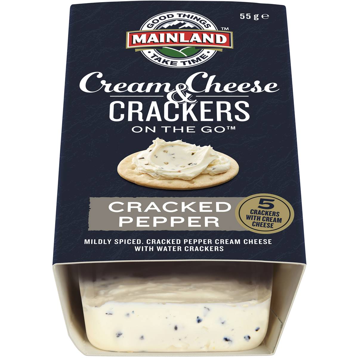 Mainland Cream Cheese & Cracked Pepper Crackers On The Go 55g Woolworths