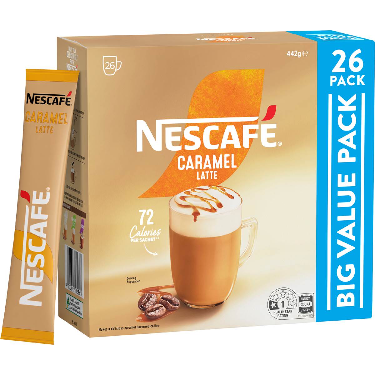 Nescafe Caramel Latte Coffee Sachets 26 Pack Woolworths