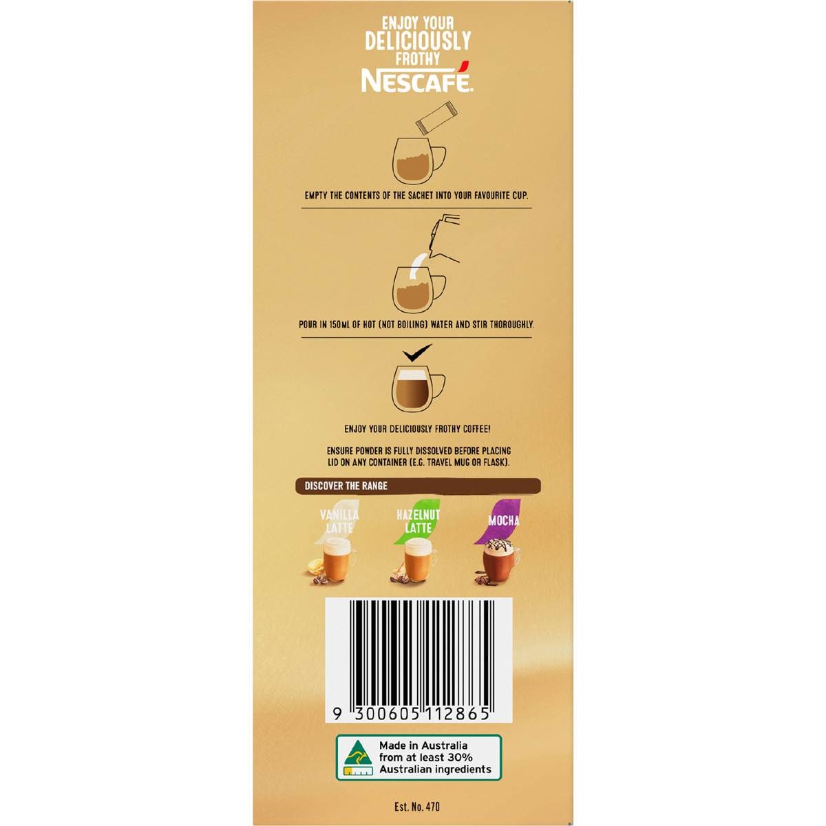 Nescafe Caramel Latte Coffee Sachets 26 Pack Woolworths