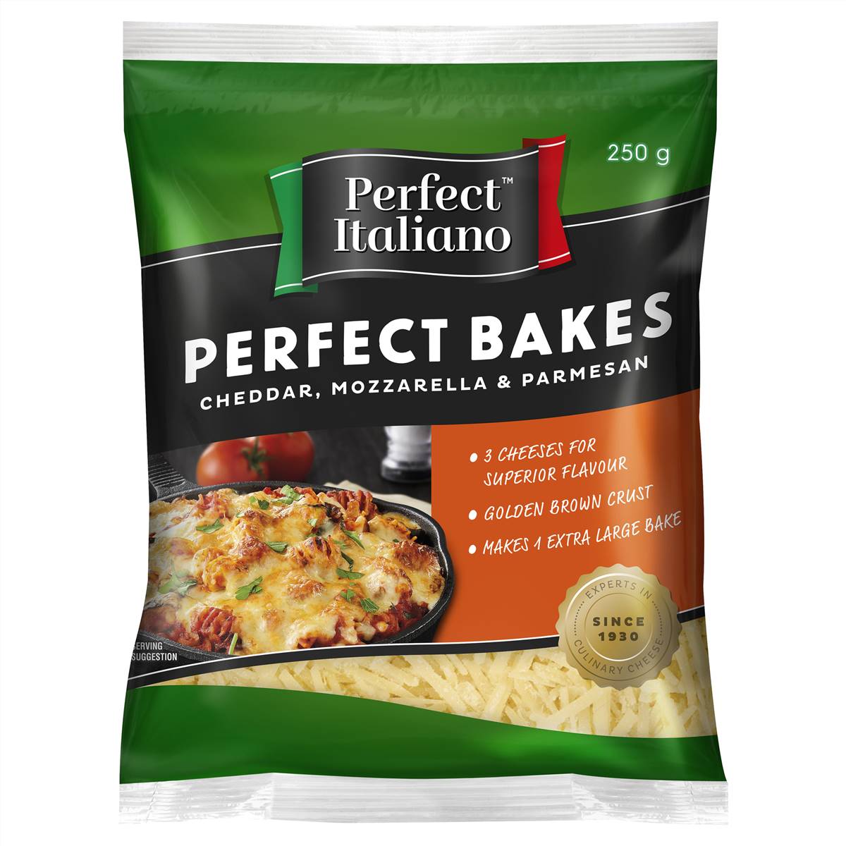 Perfect Italiano Perfect Bakes Shredded Cheese 250g Woolworths