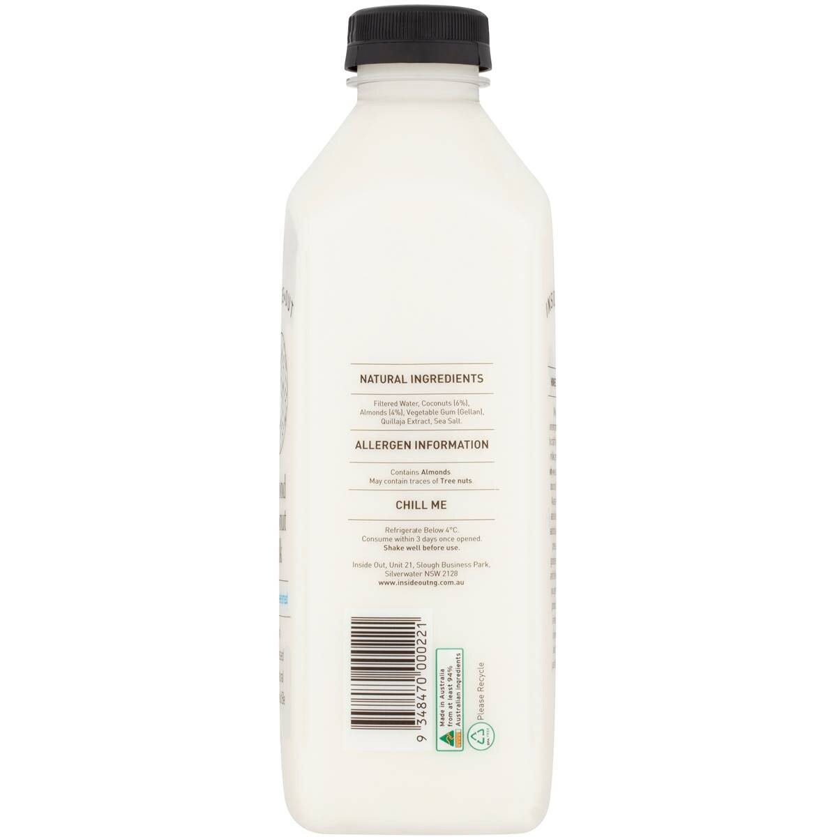 Inside Out Almond & Coconut Milk 1l Woolworths