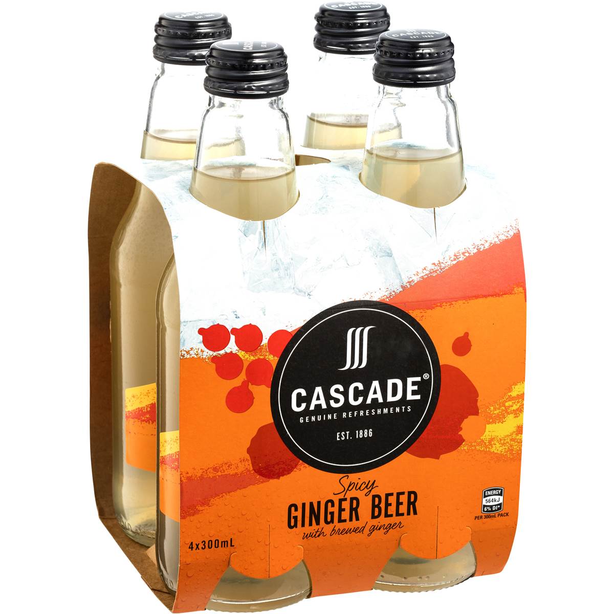 Cascade Spicy Ginger Beer Bottles Mulitpack 4x300ml | Woolworths