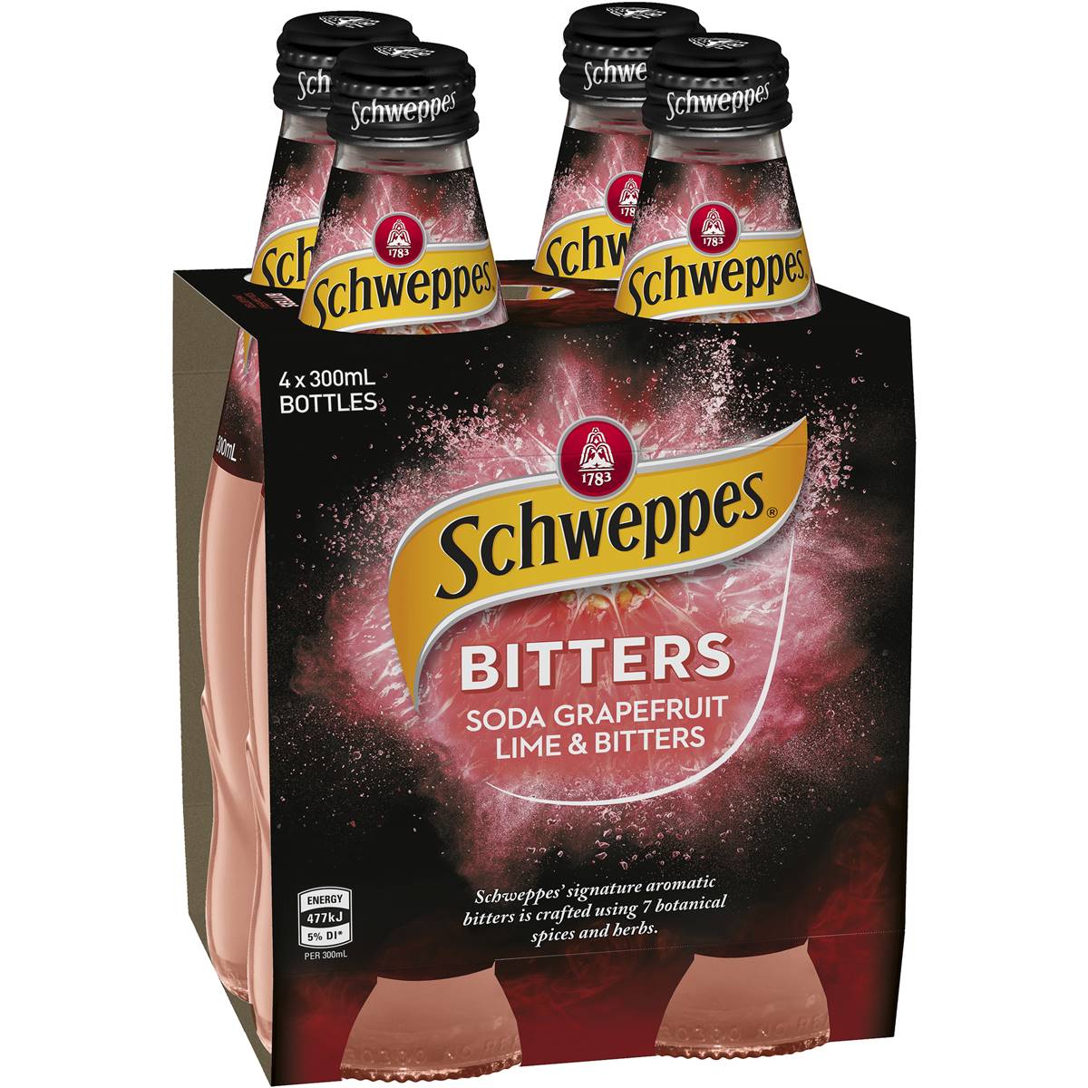 Schweppes Bitters Grapefruit Lime & Bitters 4x300ml Woolworths
