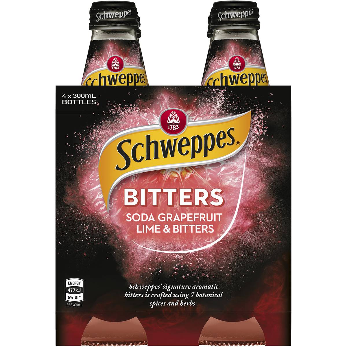 Schweppes Bitters Grapefruit Lime & Bitters 4x300ml Woolworths