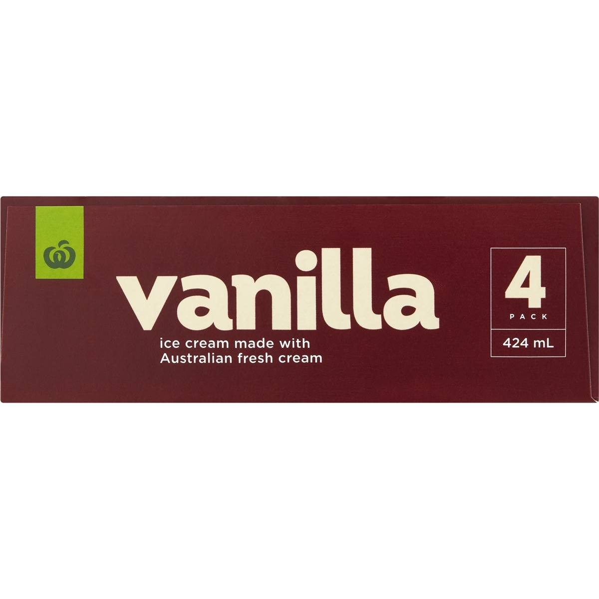 Woolworths Vanilla Ice Cream Sticks 4 Pack Woolworths 5142