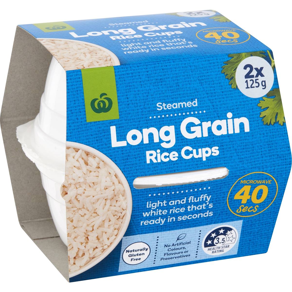Woolworths Long Grain Rice Microwave Cups 2 Pack Woolworths