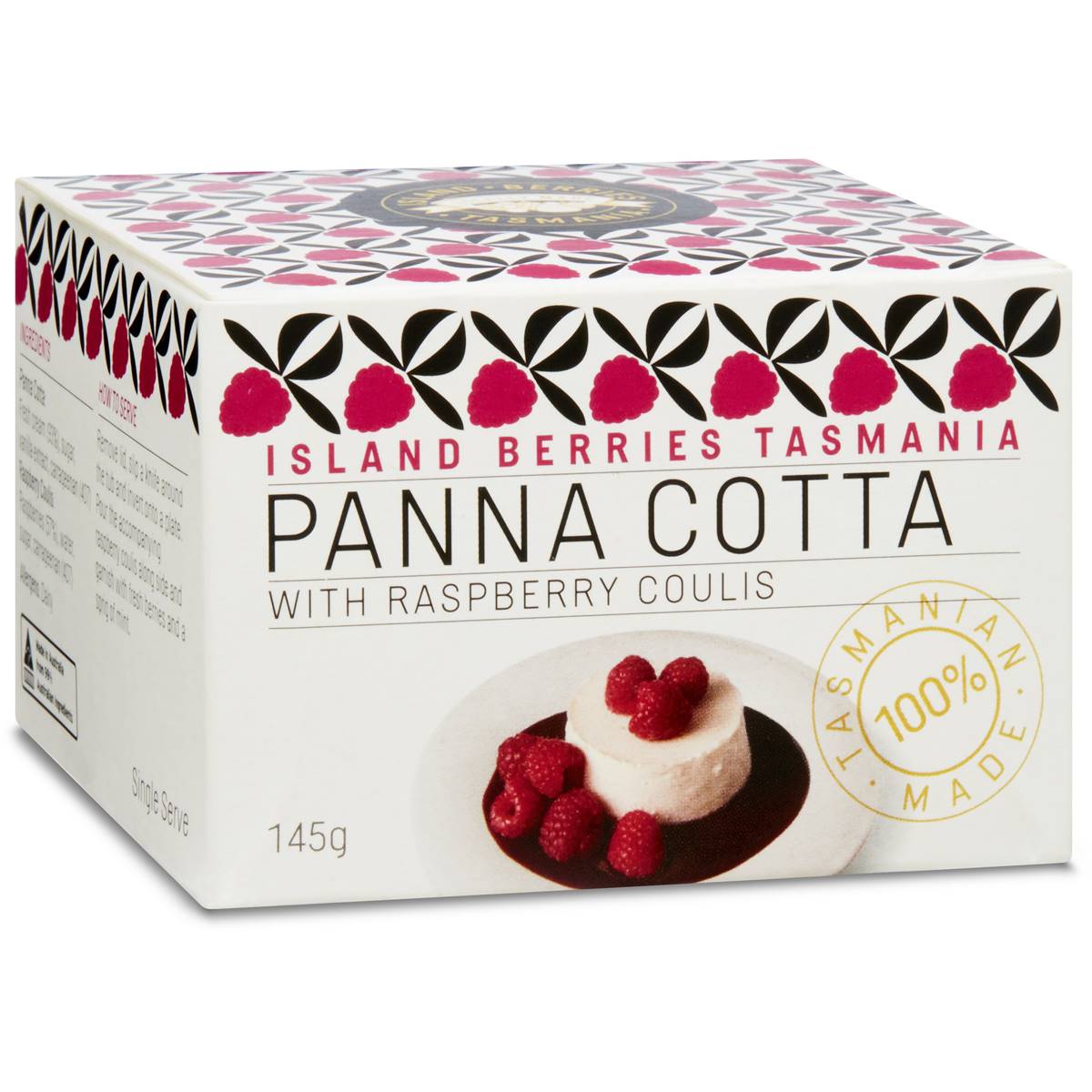 Island Berries Vanilla Panna Cotta With Raspberry Coulis