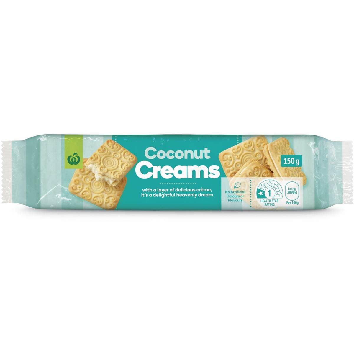 Woolworths Coconut Cream Biscuits 150g Woolworths