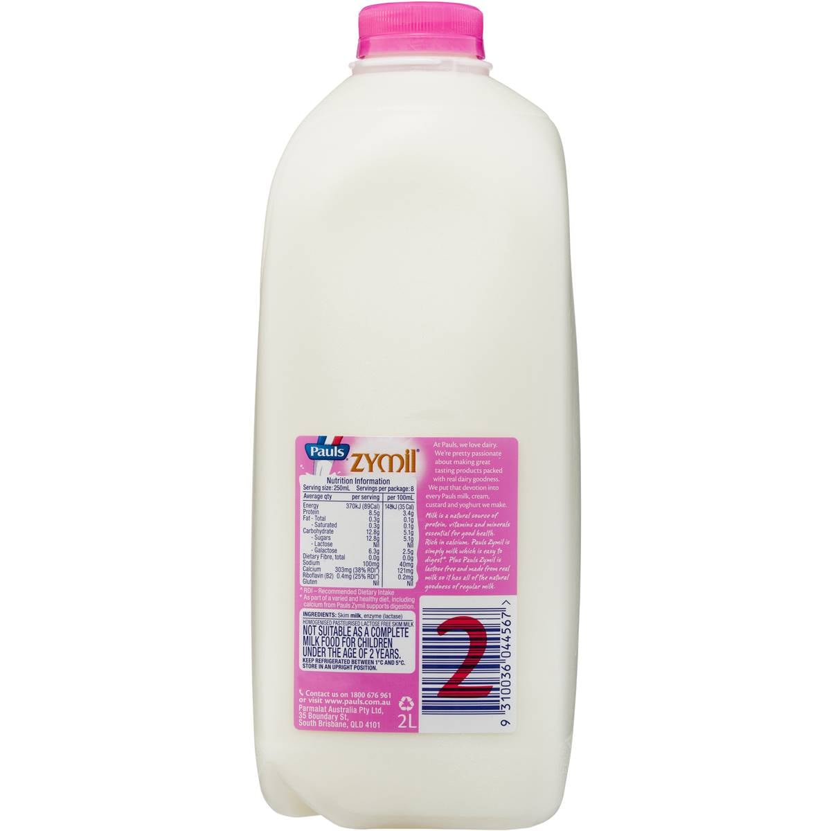 Pauls Zymil Skim Milk 2l Woolworths