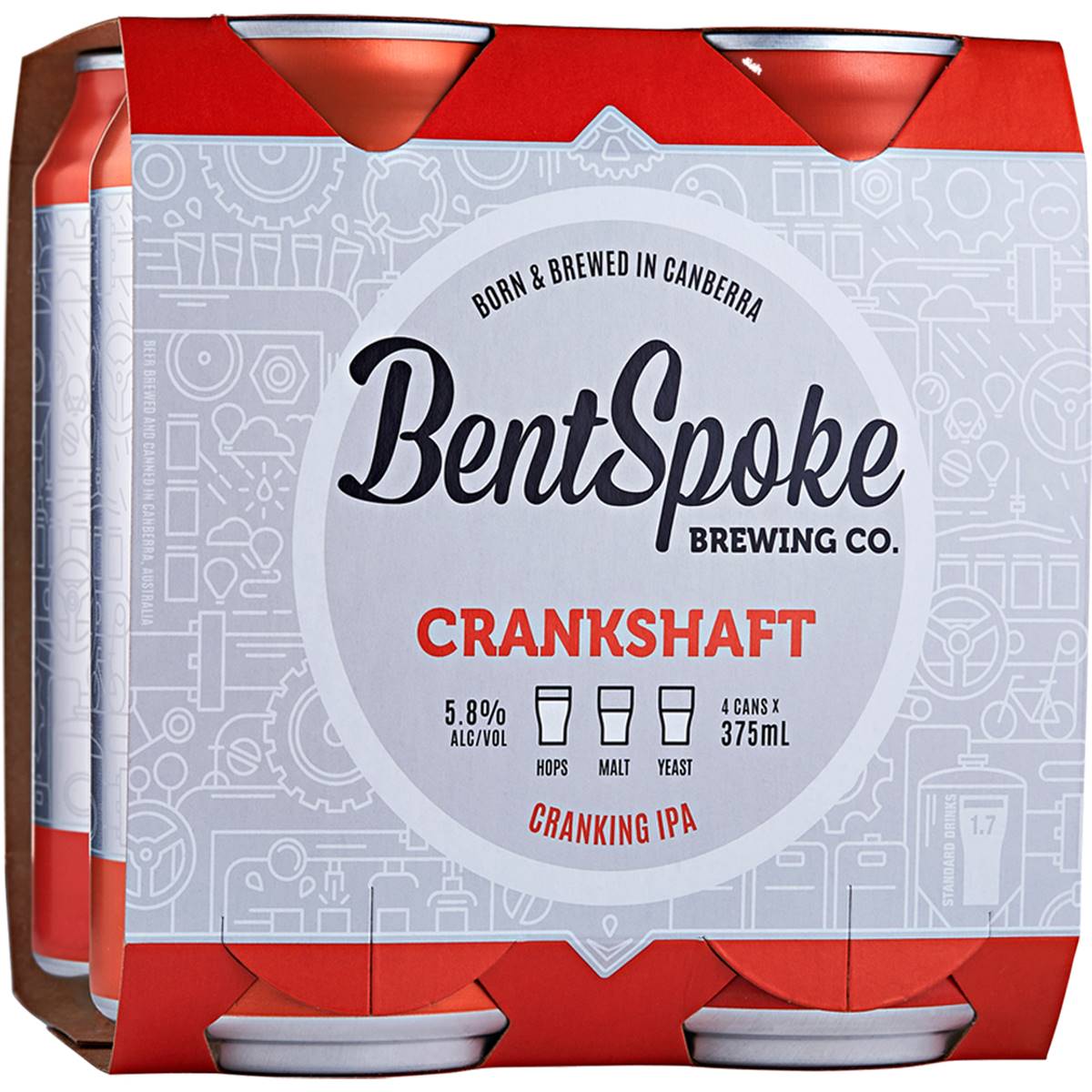 Bentspoke Crankshaft Indian Pale Ale Can 375ml Woolworths
