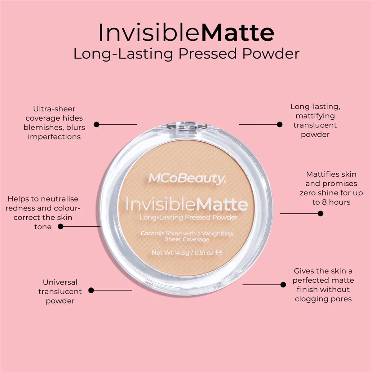 Mcobeauty Long Lasting Pressed Powder Invisible Matte Nude Beige 14.5g Woolworths