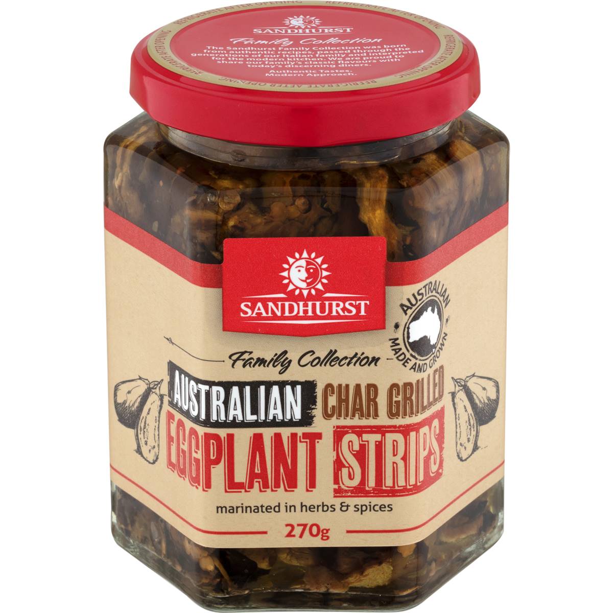 Sandhurst Chargrilled Eggplant Strips 270g Woolworths