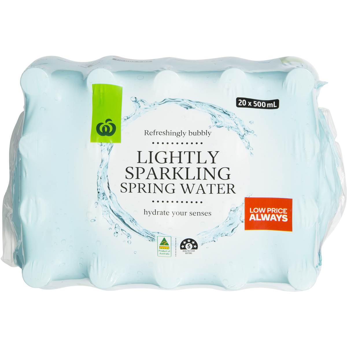 Woolworths Lightly Sparkling Spring Water 20pk 500ml | Woolworths