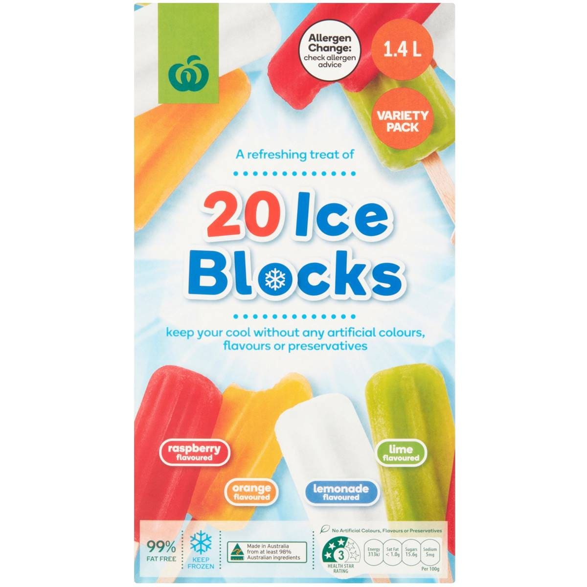 Woolworths Ice Blocks 20 Pack Woolworths