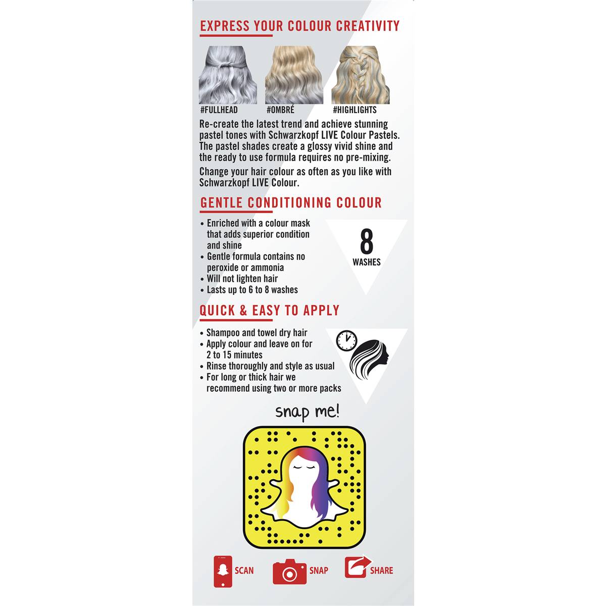 Schwarzkopf Live Colour Hair Colour Pastels Cool Grey Each Woolworths