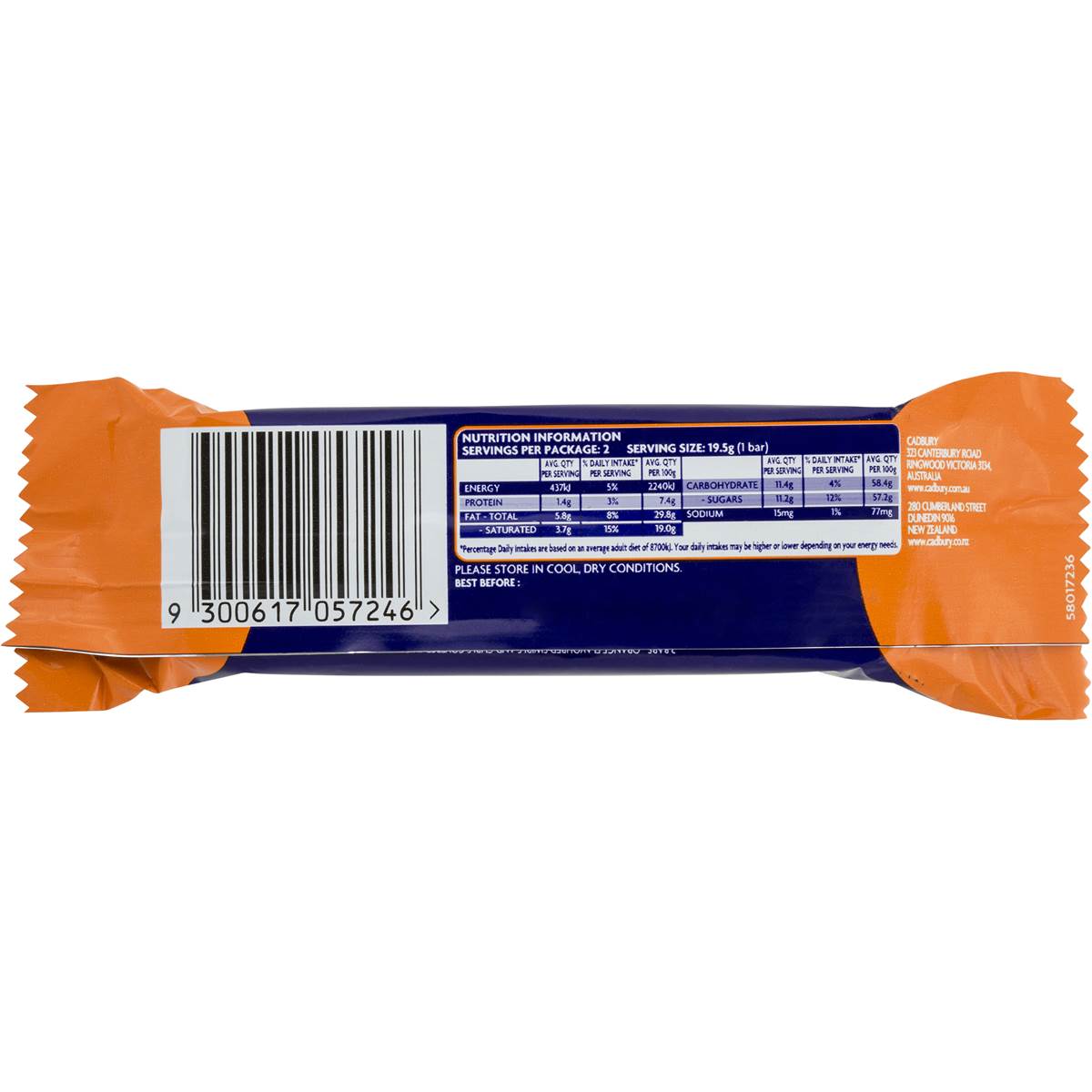 Cadbury Twirl Orange 39g bar Woolworths