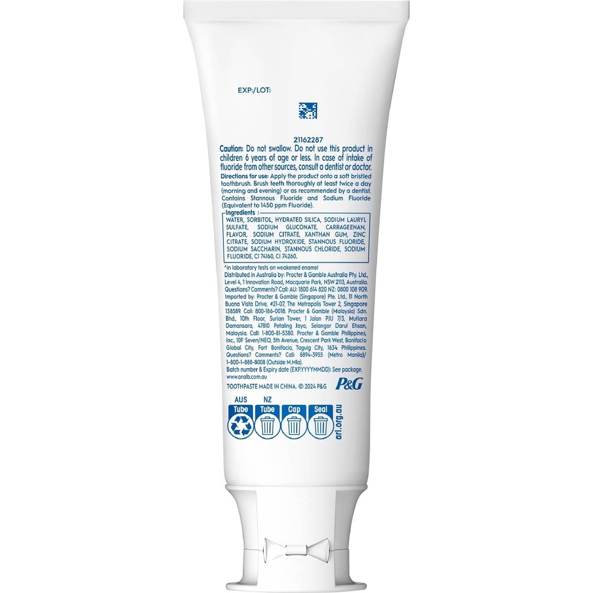 Oral B Gum Care & Enamel Sensitive Care Mint Toothpaste 110g Woolworths