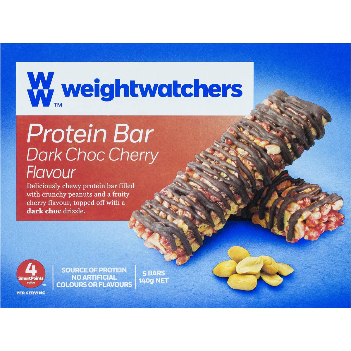 Weight Watchers Dark Chocolate & Cherry Protein Bar 4pk Woolworths
