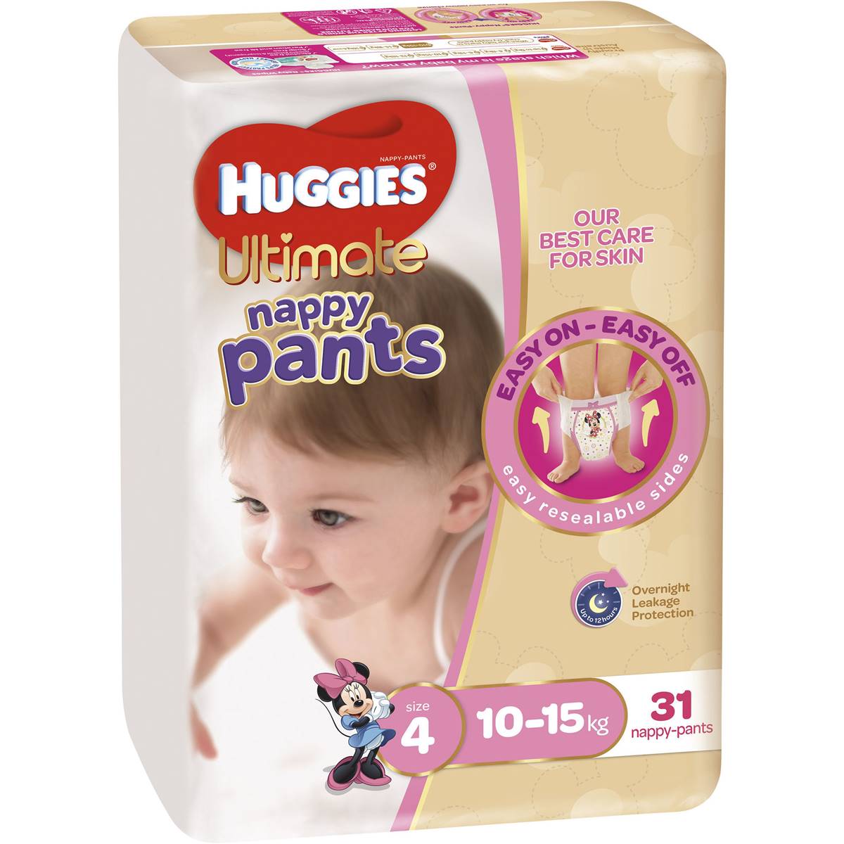 Huggies Ultimate Nappy Pants Bulk Girls Toddler 31pk Woolworths