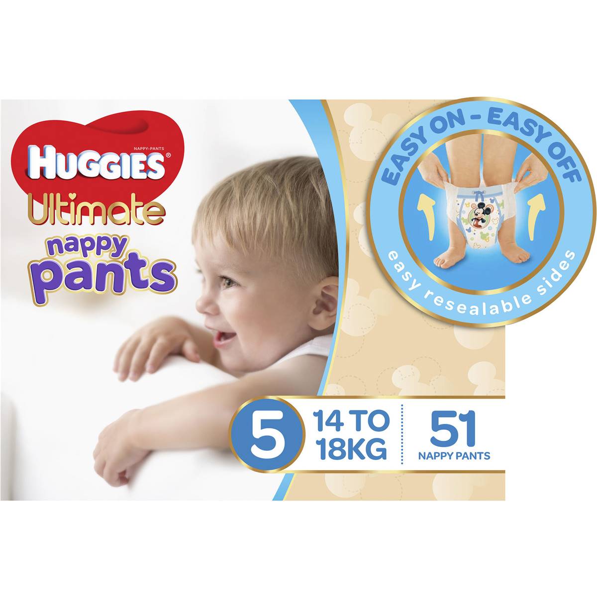 Huggies Ultimate Nappy Pants Walker Boy 51 Pack Woolworths