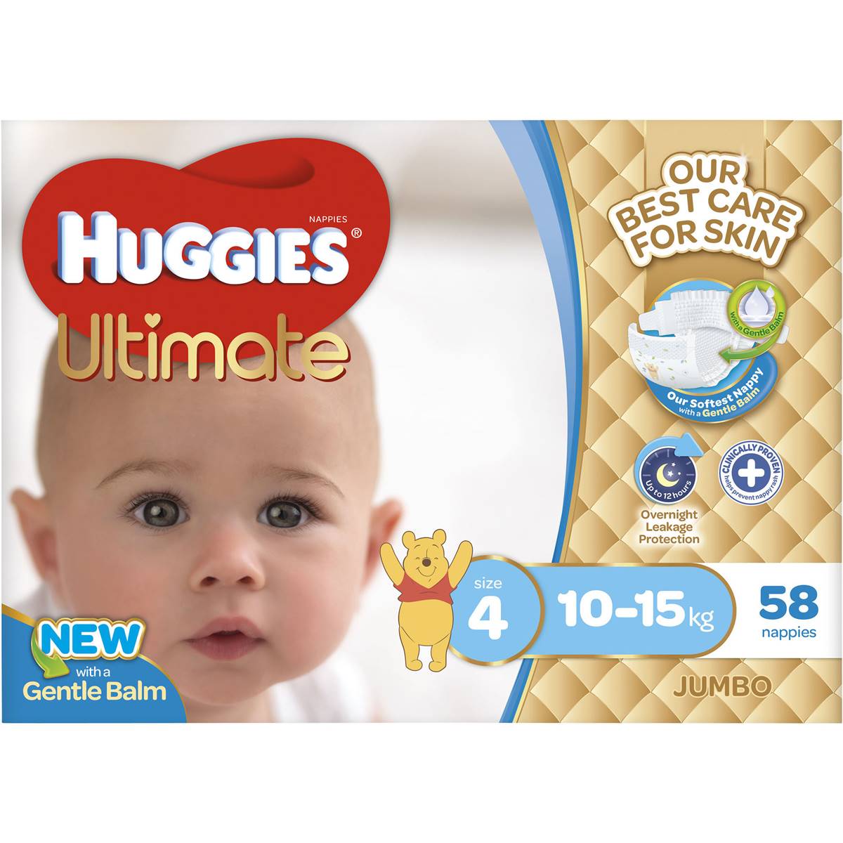 Huggies Ultimate Nappies Toddler Boy 58 Pack Jumbo Woolworths