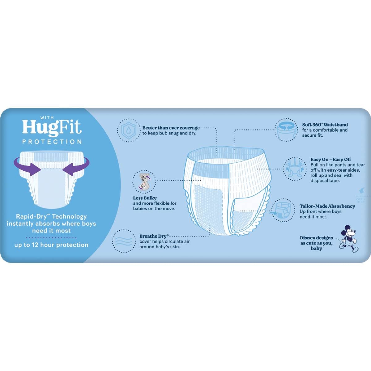 Huggies Ultra Dry Nappy Pants Boys Size 4 (914kg) 29 Pack Woolworths