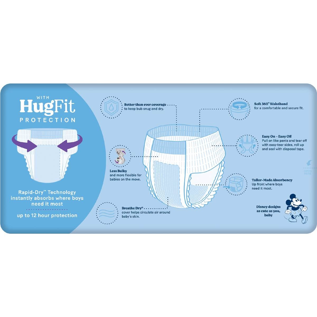 Huggies Ultra Dry Nappy Pants Boys Size 5 (1217kg) 26 Pack Woolworths