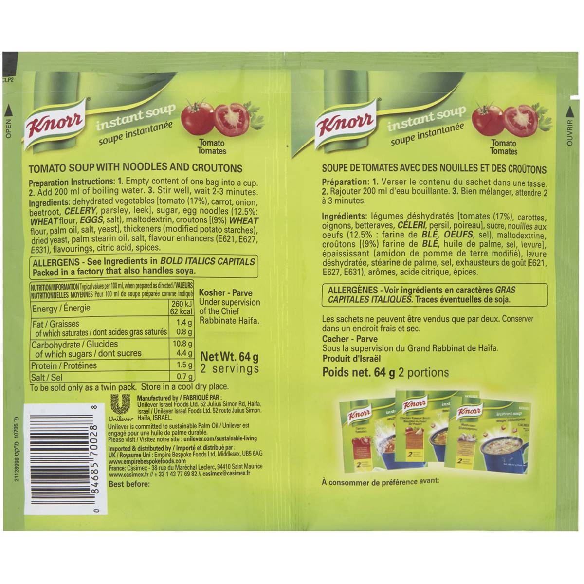 Knorr Instant Tomato Soup Mix 64g Woolworths