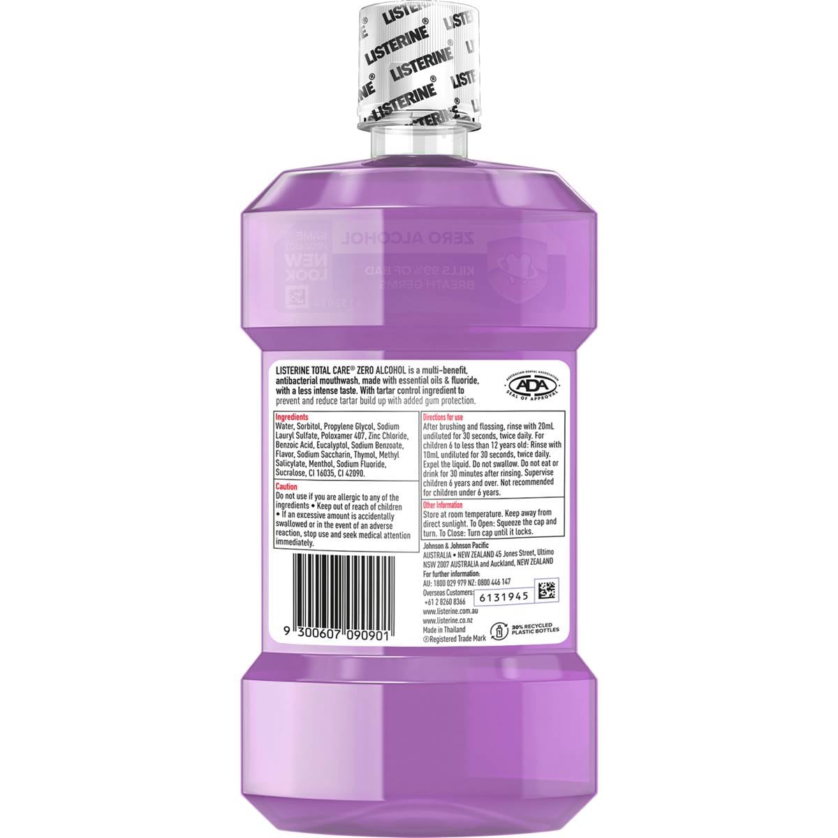 Listerine Total Care Zero Alcohol Antibacterial Mouthwash 500ml