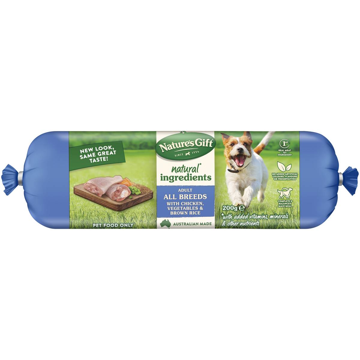 Nature s Gift Adult Chilled Fresh Dog Food Roll With Chicken