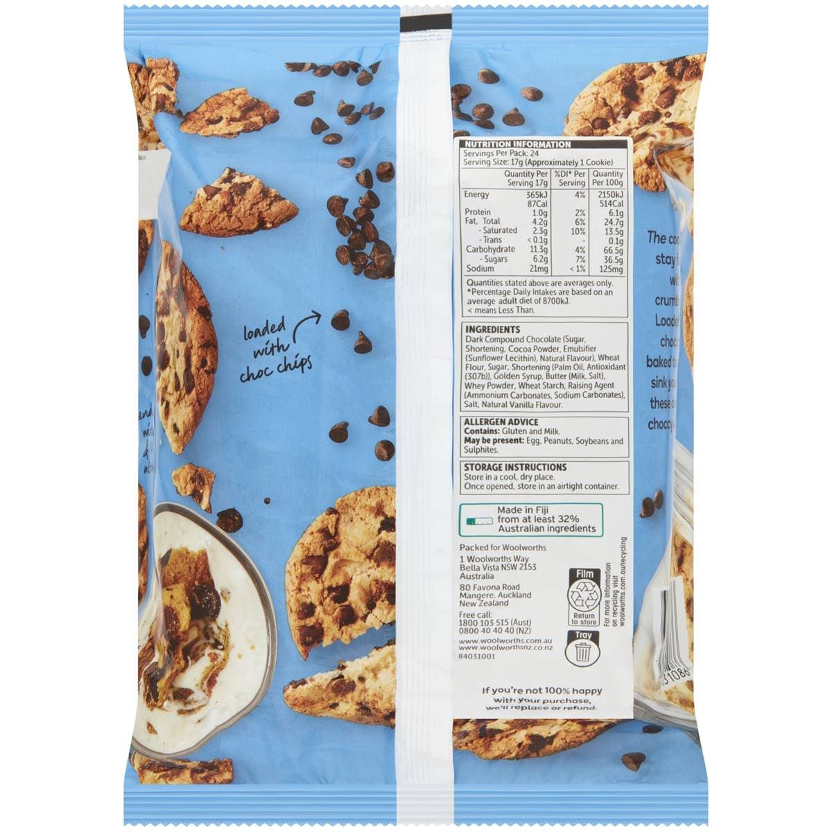 Woolworths 40 Choc Chip Cookies 400g Woolworths