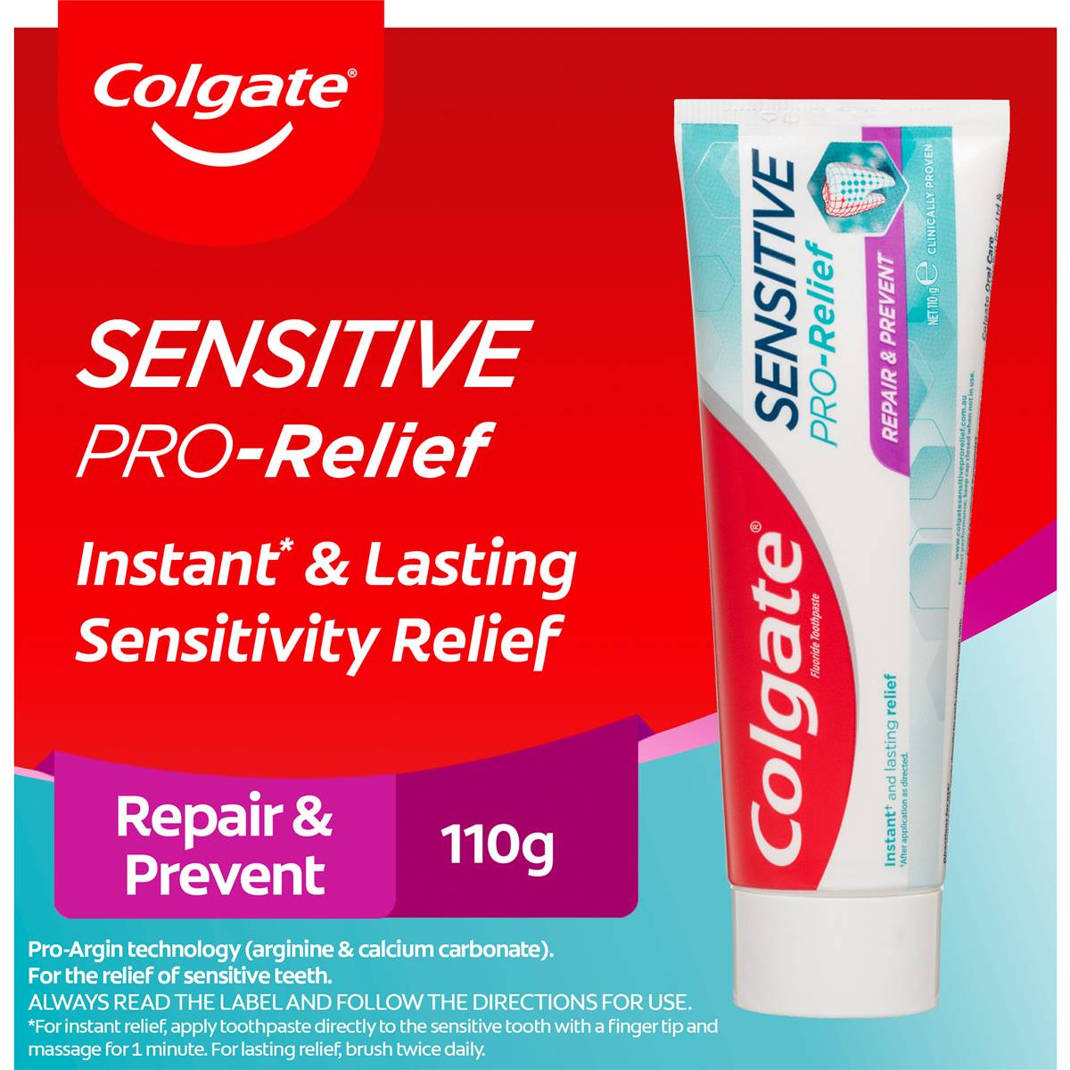Colgate Sensitive Toothpaste Prorelief Repair & Prevent 110g Woolworths